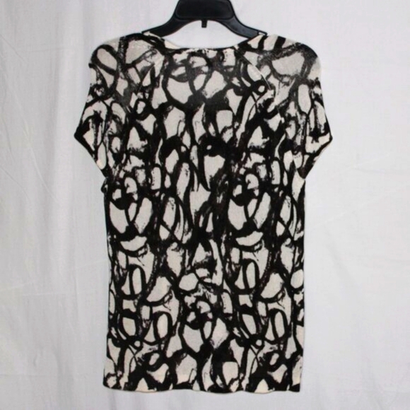 Jones New York Collection Sheer Abstract Print Top | Size L | 100% Rayon - Picture 4 of 5